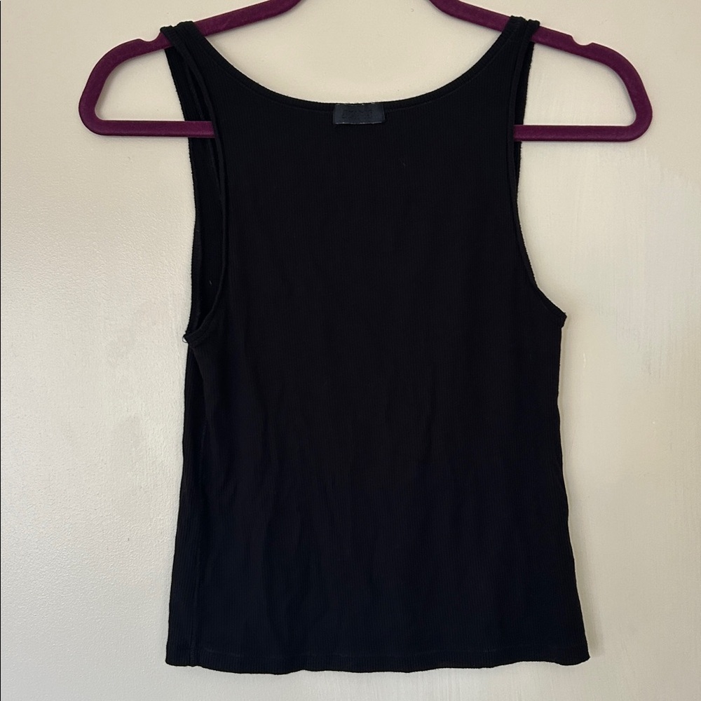 Skims Black Ribbed Tank Top - Picture 5 of 6